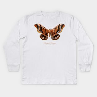 Moth - Giant Silk Moth, Rhescyntis Romulus, Rhescyntis Romulus Maassen, Caio Romulus Kids Long Sleeve T-Shirt